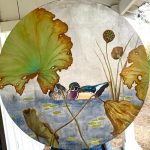Hiding behind the Lotus Leaves (2023) | Oil, acrylic on canvas. 28"